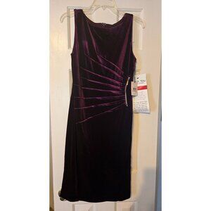 Ivanka Trump Festive Burgandy Velvet Dress Holiday New w Tags Size 8